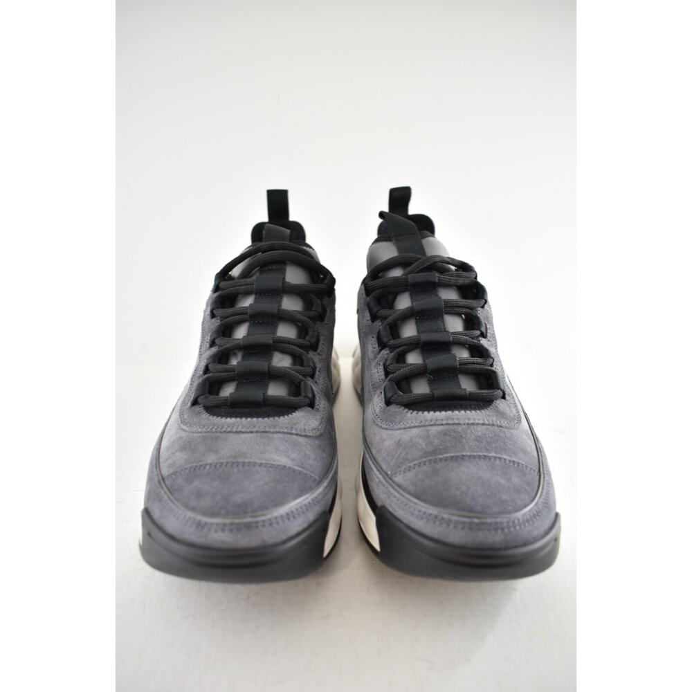 Chanel 23K Grey Suede Black White CC Logo Lace Up Low Top Trainer Sneaker 42 - Picture 6 of 15